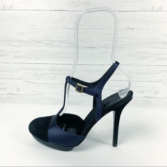 Tory Burch Shoes - Tory Burch • Navy and Black Platform High Heels
